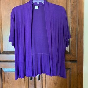 Short sleeve jersey shrug